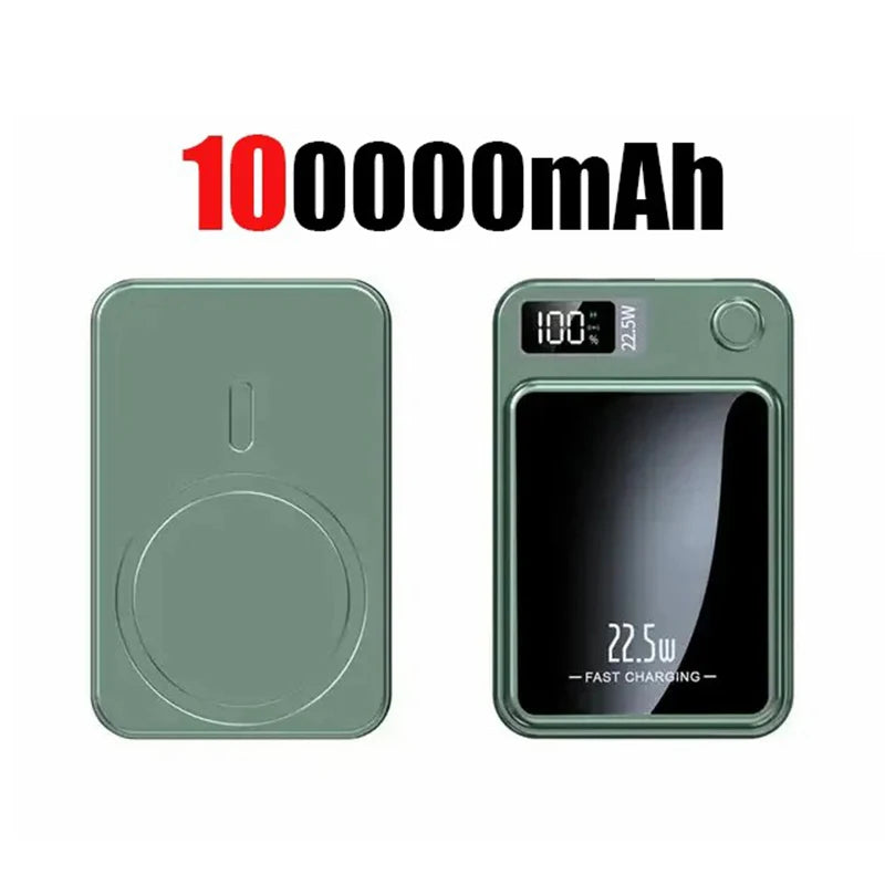 100000mAh Wireless Magnetic Power Bank Super Fast Charging Portable External Battery PowerBank Adapter For iPhone Huawei Samsung Innofuze