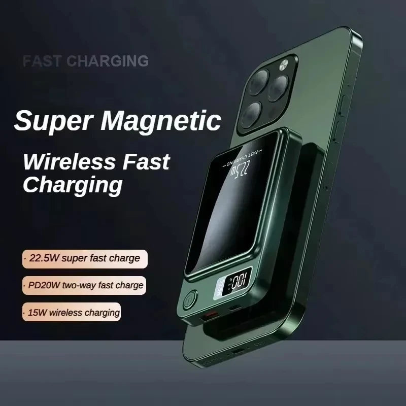 100000mAh Wireless Magnetic Power Bank Super Fast Charging Portable External Battery PowerBank Adapter For iPhone Huawei Samsung Innofuze