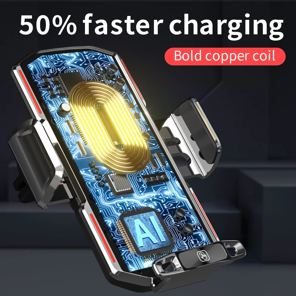 Magnetic Car Phone Holder 66W Wireless Fast Charger Infrared Induction Car Air Vent Bracket for iPhone 12 13 14 15 Andorid Mount Innofuze