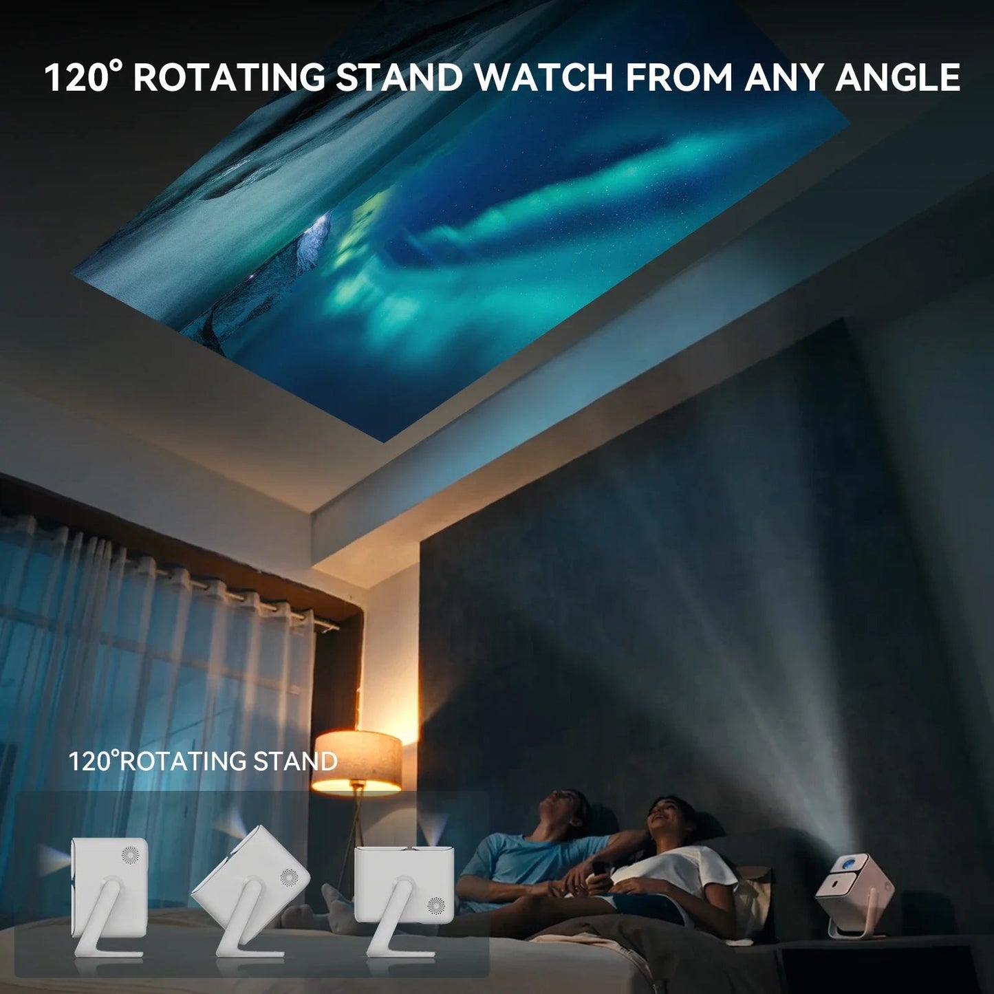 Wanbo T2 Ultra Andorid TV11.0 1080P Projector Support 4K Proyector 500Ansi 120° Rotating Protable Home Beam Smart Projector Innofuze