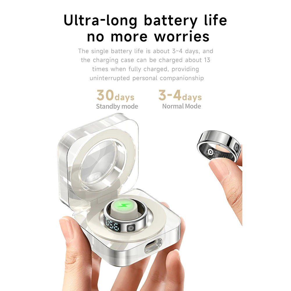 ALLOYSEED RS08 Smart Fitness Ring – 5ATM Waterproof, Heart Rate/SpO2/Sleep Tracker, Multi-Sport Modes, Bluetooth 5.1 (iOS/Android) - Uncategorized,