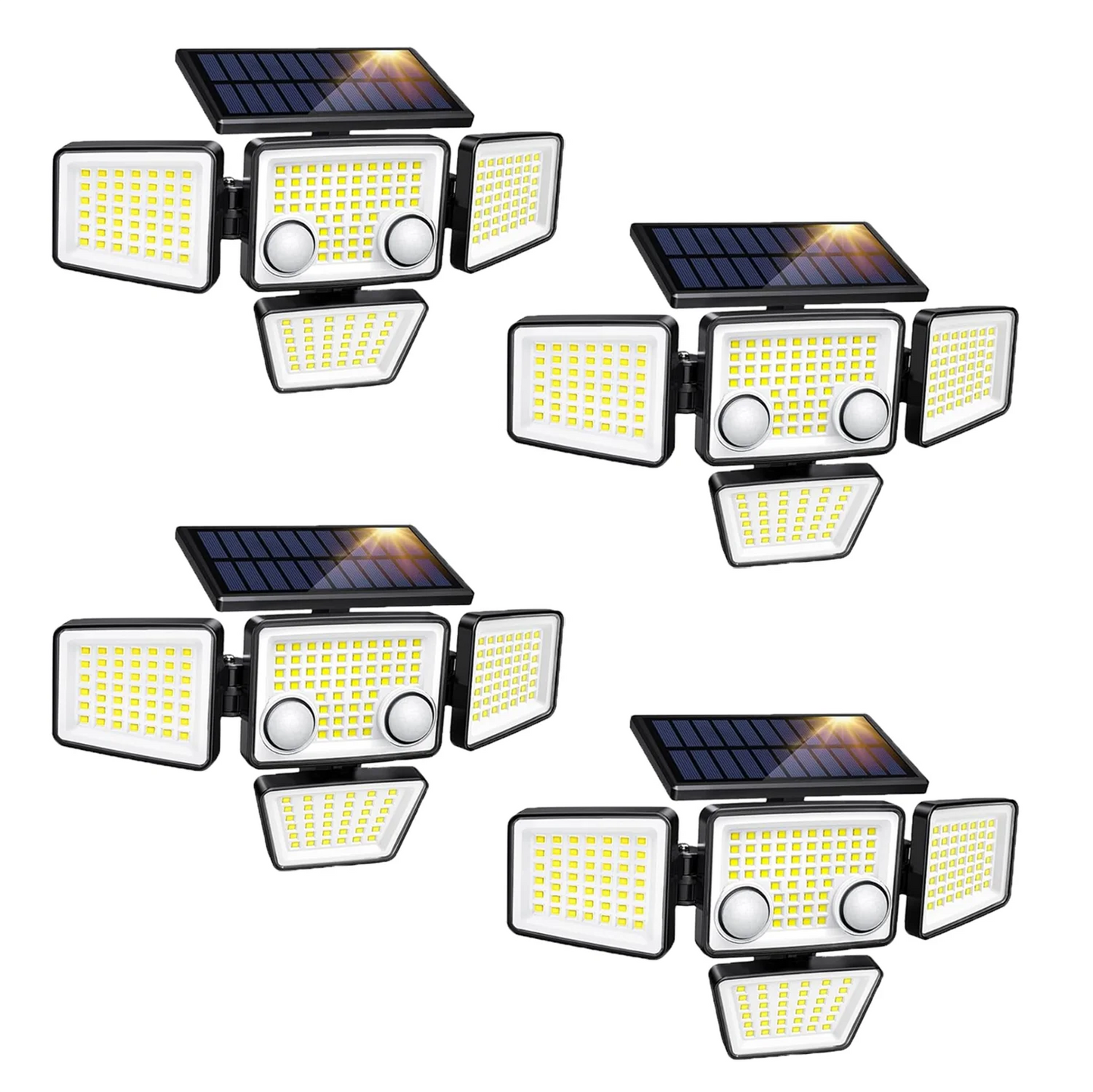 Solar Outdoor Lights - 3000LM 188 LED Motion Sensor Lights Solar Flood Security Lights for Backyard Yard Patio Innofuze