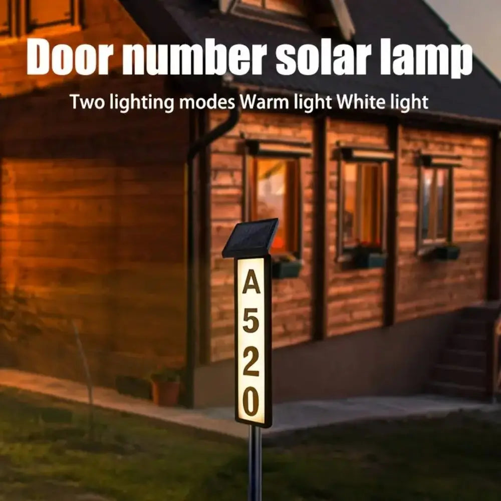 1pc Lighting House Number Light, Solar Address Sign Light With Stake,Solar Powered LED Lighting Address Sign For Houses And Home Innofuze