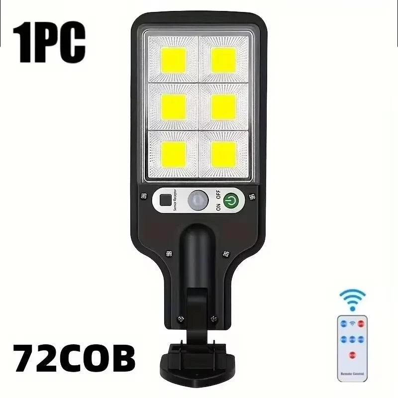 108COB Sensor Street Lamp 3 Light Modes Outdoor Waterproof Security Solar Lamps Garden Terrace Garage Door Street Lighting 72COB Innofuze