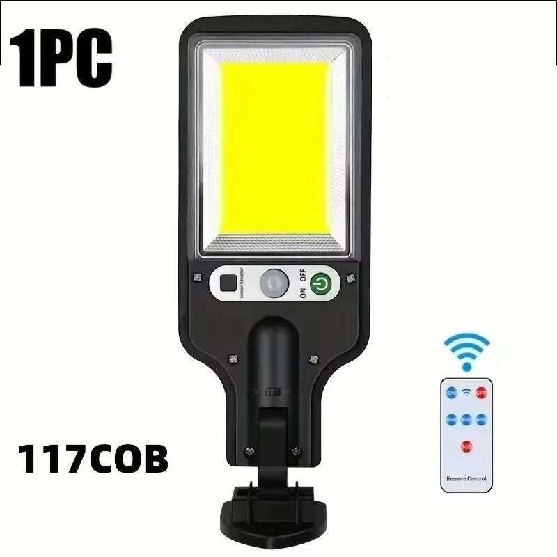 108COB Sensor Street Lamp 3 Light Modes Outdoor Waterproof Security Solar Lamps Garden Terrace Garage Door Street Lighting 72COB Innofuze