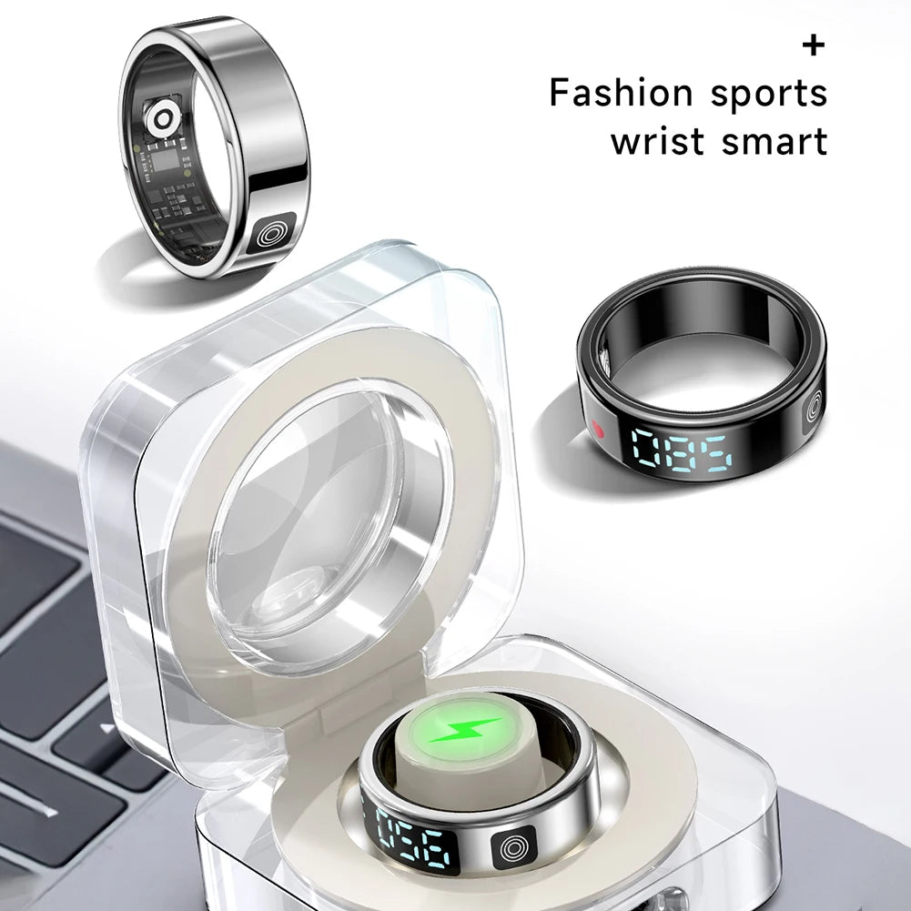 ALLOYSEED RS08 Smart Fitness Ring – 5ATM Waterproof, Heart Rate/SpO2/Sleep Tracker, Multi-Sport Modes, Bluetooth 5.1 (iOS/Android) - Uncategorized,