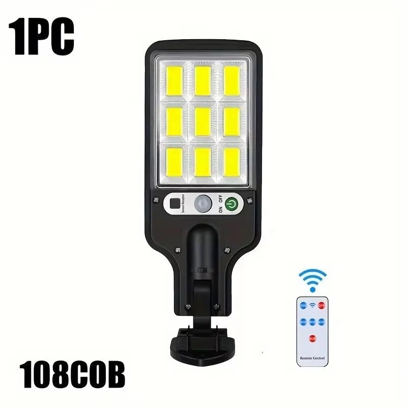 108COB Sensor Street Lamp 3 Light Modes Outdoor Waterproof Security Solar Lamps Garden Terrace Garage Door Street Lighting 72COB Innofuze