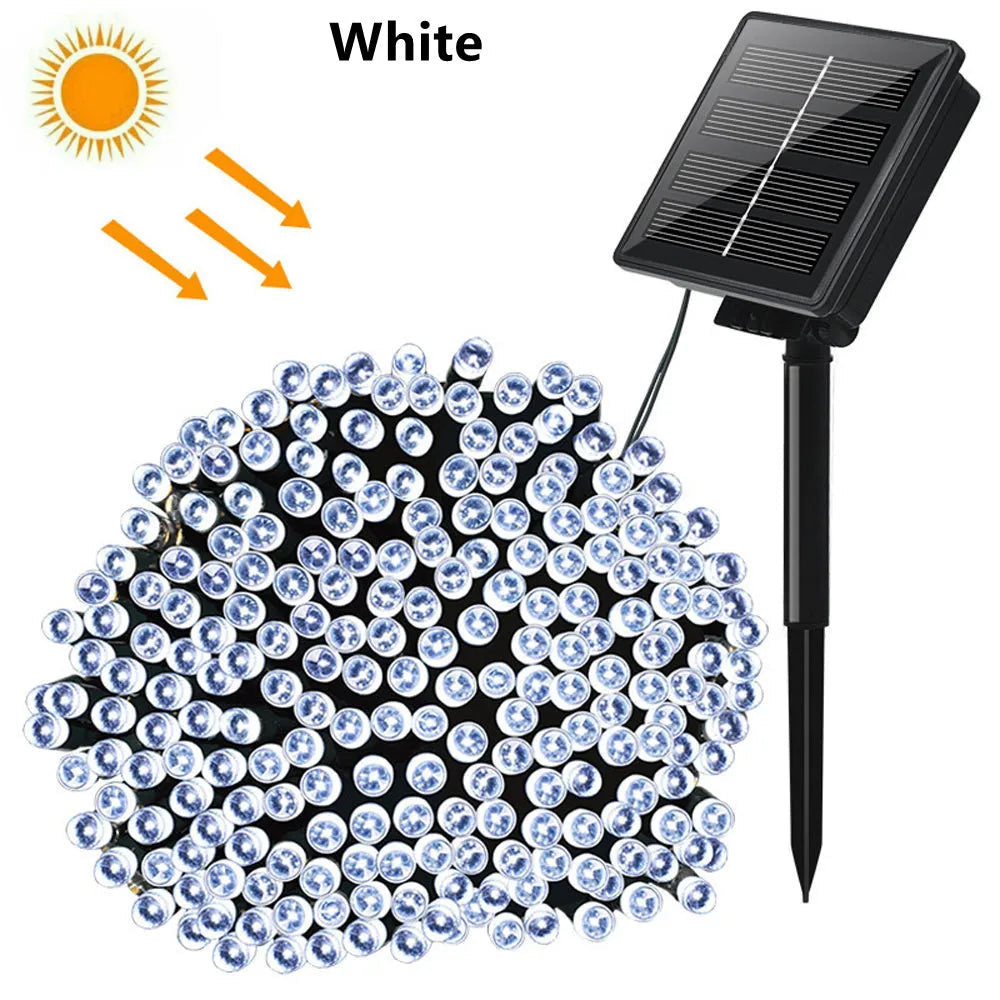 23-99ft LED Solar Light 50-300 Lights Outdoor Waterproof Fairy Garland Lights Christmas Party Halloween Decorations Solar Lights Innofuze
