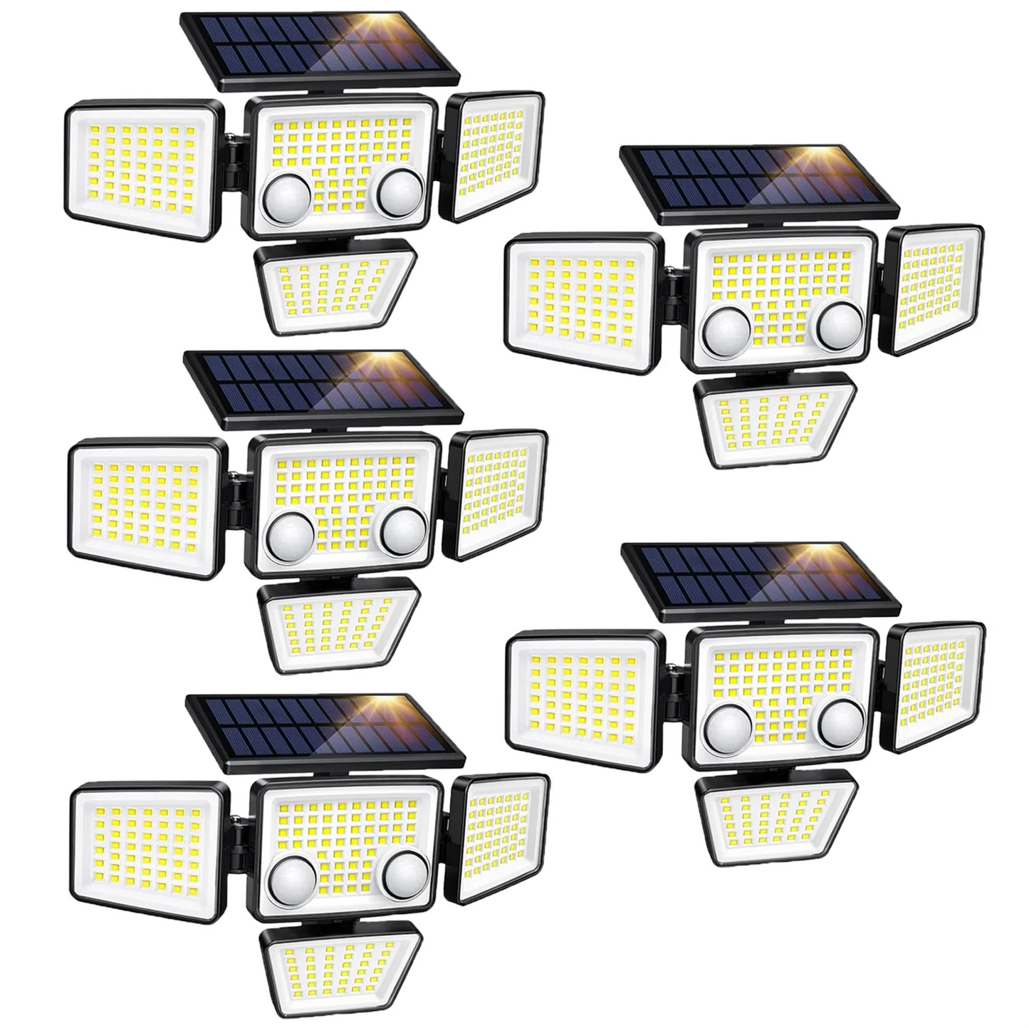 Solar Outdoor Lights - 3000LM 188 LED Motion Sensor Lights Solar Flood Security Lights for Backyard Yard Patio Innofuze