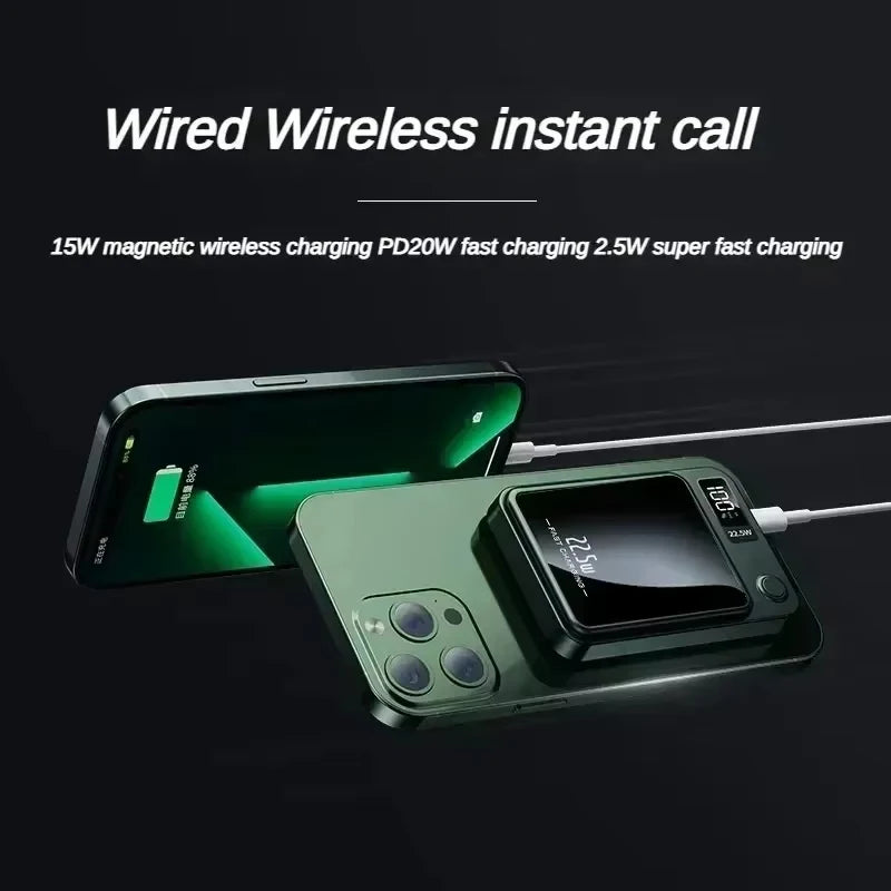 100000mAh Wireless Magnetic Power Bank Super Fast Charging Portable External Battery PowerBank Adapter For iPhone Huawei Samsung Innofuze