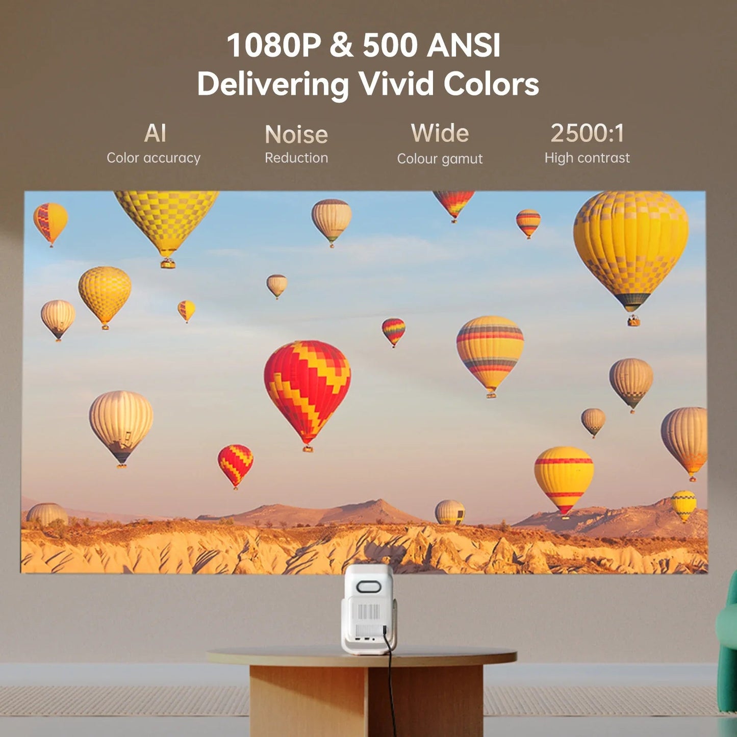Wanbo T2 Ultra Andorid TV11.0 1080P Projector Support 4K Proyector 500Ansi 120° Rotating Protable Home Beam Smart Projector Innofuze
