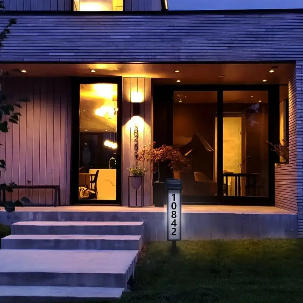 1pc Lighting House Number Light, Solar Address Sign Light With Stake,Solar Powered LED Lighting Address Sign For Houses And Home Innofuze