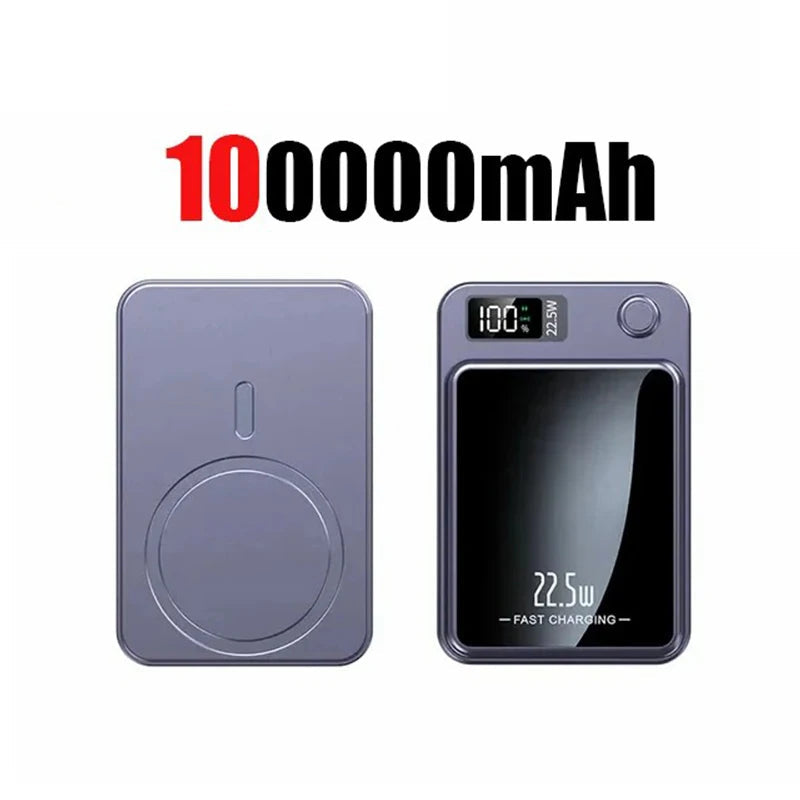 100000mAh Wireless Magnetic Power Bank Super Fast Charging Portable External Battery PowerBank Adapter For iPhone Huawei Samsung Innofuze