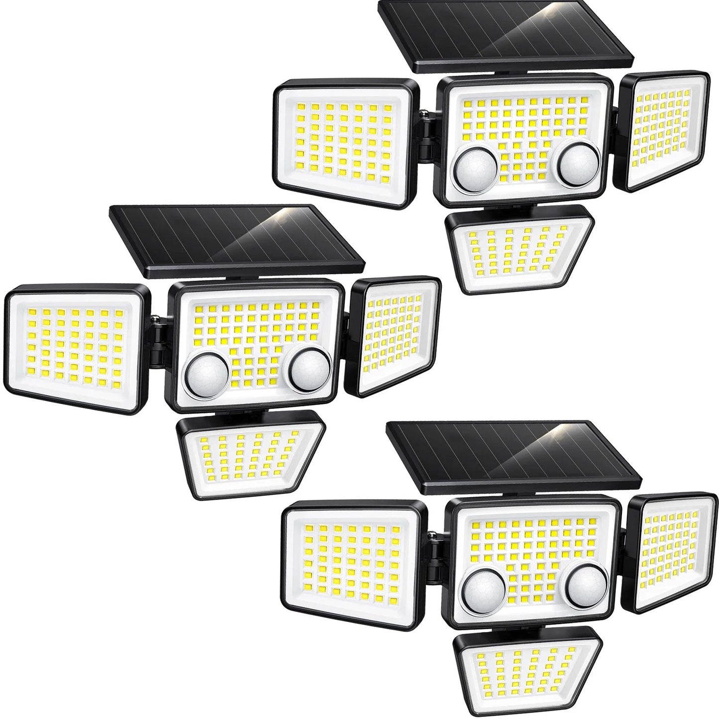 Solar Outdoor Lights - 3000LM 188 LED Motion Sensor Lights Solar Flood Security Lights for Backyard Yard Patio Innofuze