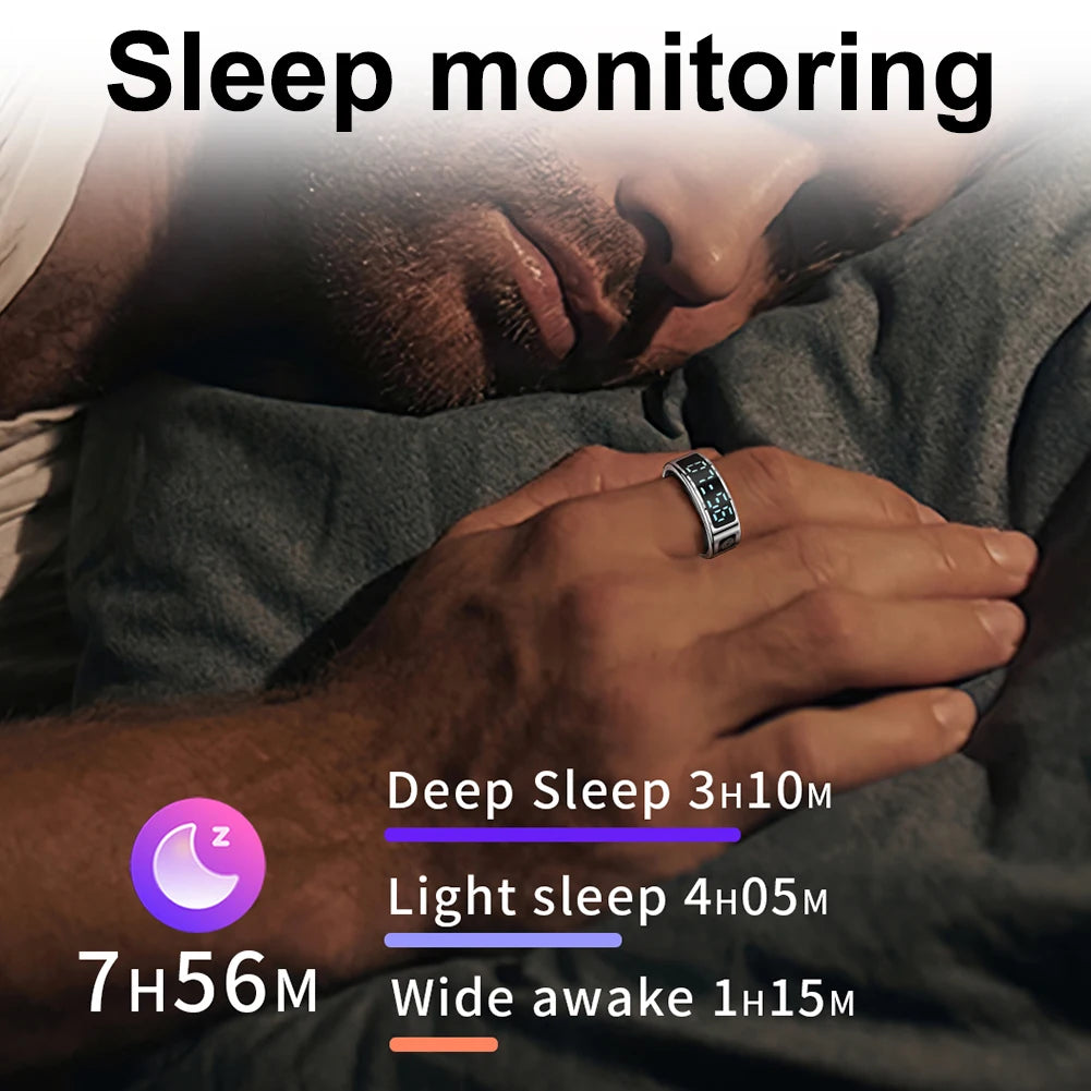 ALLOYSEED RS08 Smart Fitness Ring – 5ATM Waterproof, Heart Rate/SpO2/Sleep Tracker, Multi-Sport Modes, Bluetooth 5.1 (iOS/Android) - Uncategorized,