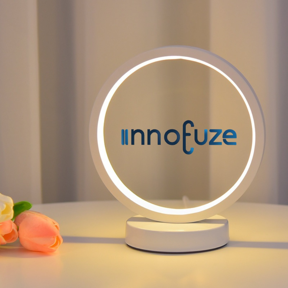 Nordic Ring Table Lamp – Modern Bedside Light - Uncategorized,