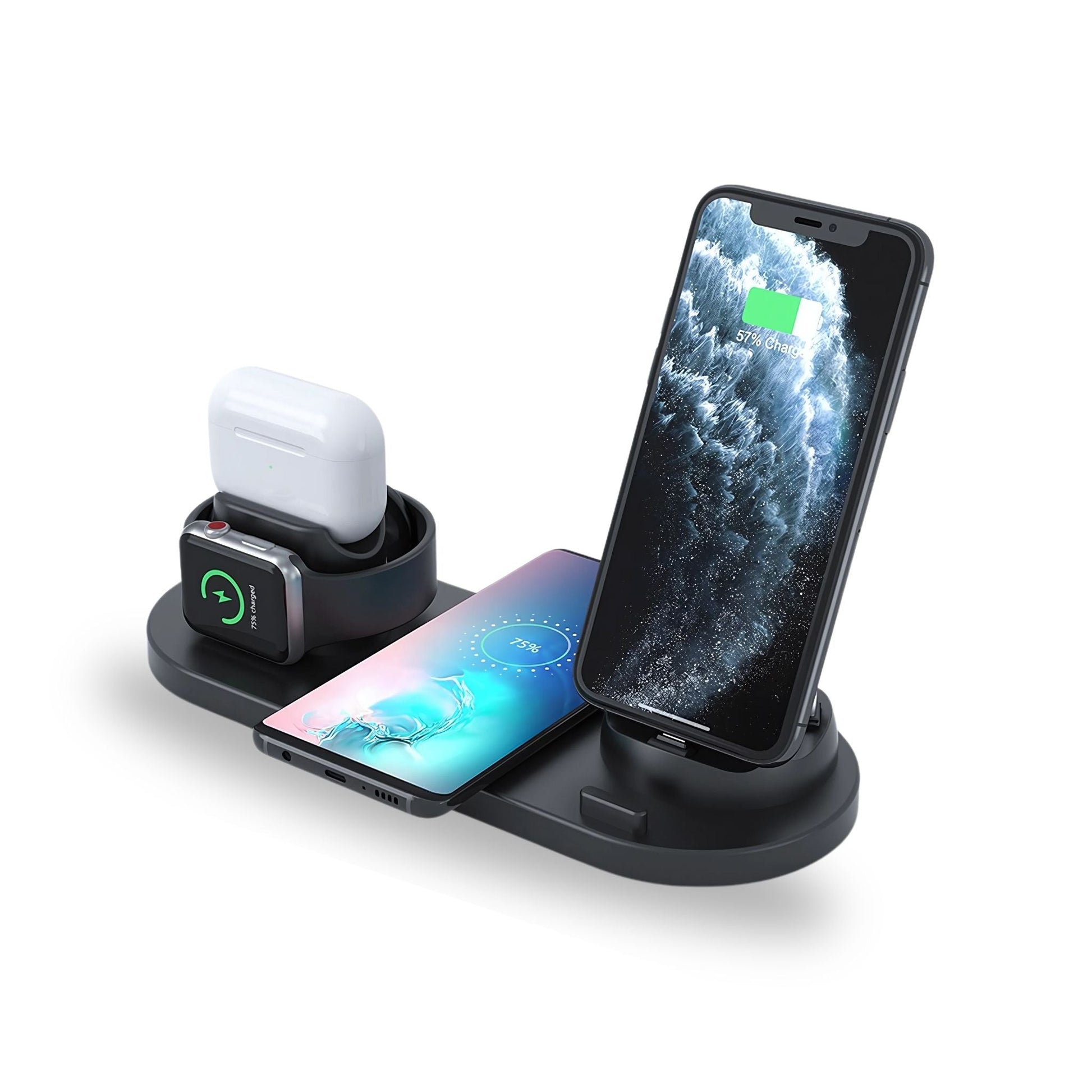 6-in-1 Apple Charging Dock – iPhone, Watch & AirPods Wireless Charger - Innofuze Innofuze