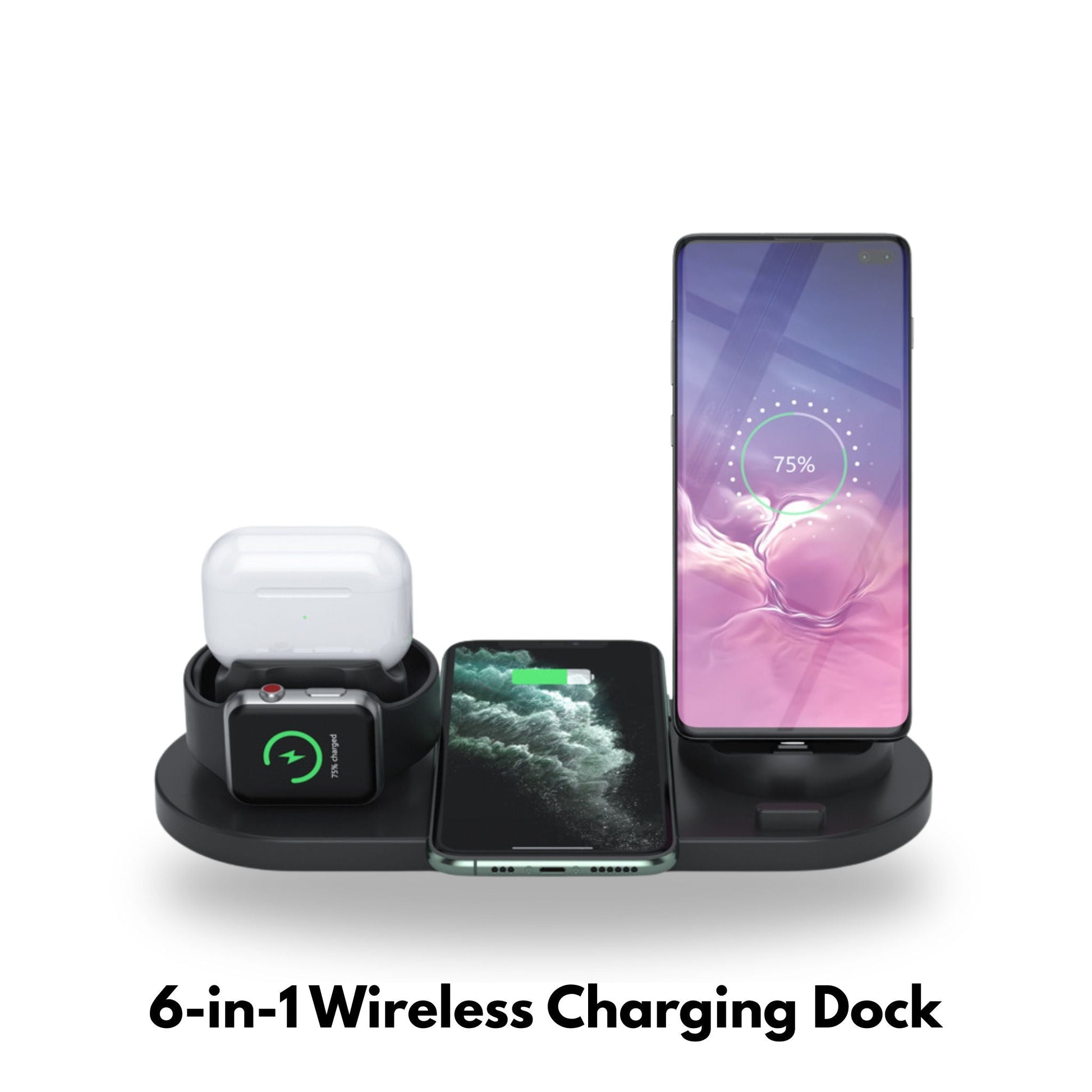 6-in-1 Apple Charging Dock – iPhone, Watch & AirPods Wireless Charger - Innofuze Innofuze