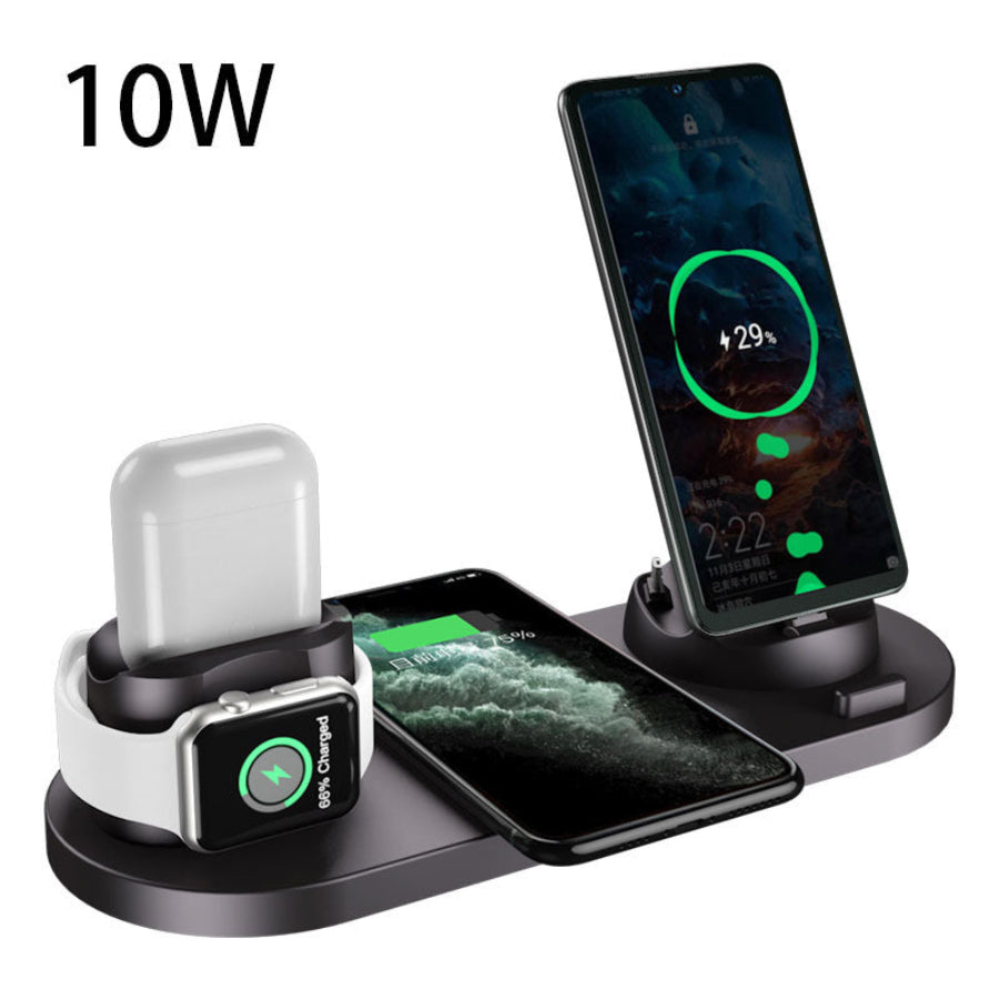 6-in-1 Wireless Charging Dock – For iPhone & Apple Watch