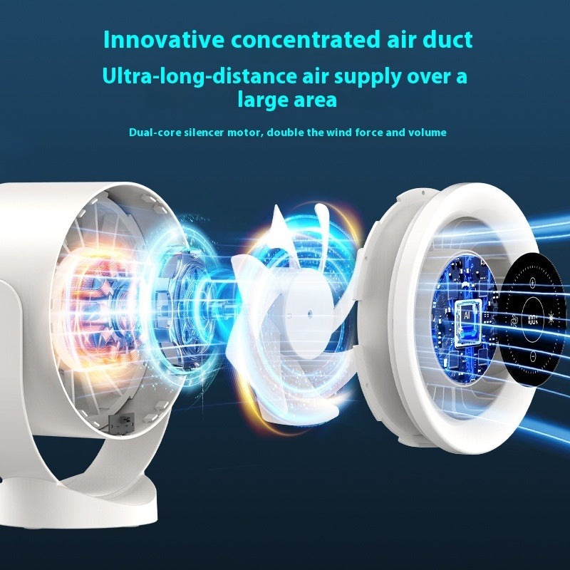 Rechargeable Desktop Fan with LED Light – Adjustable Wall Mount & USB Table Fan for Air Circulation Cooling Innofuze