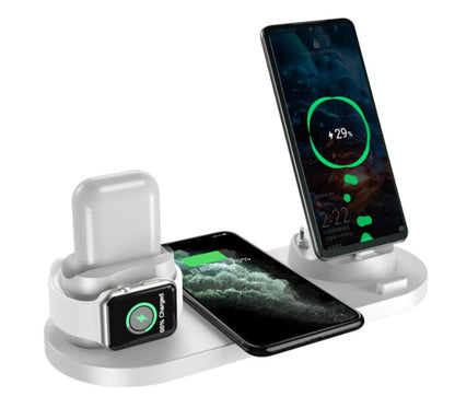 6-in-1 Wireless Charging Dock – For iPhone & Apple Watch