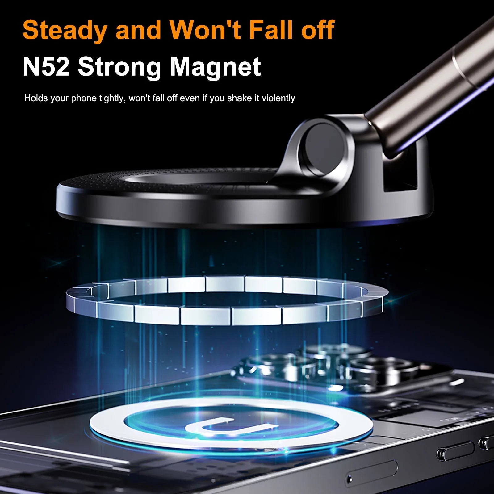🔥 Ultra-Strong Magnetic Phone Holder – 360° Adjustable Mount for Car/Desk/Wall (10X Grip) 🔥 Innofuze
