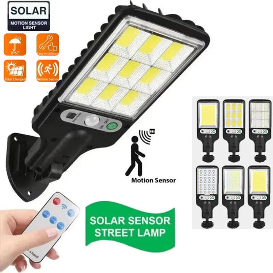 108COB Sensor Street Lamp 3 Light Modes Outdoor Waterproof Security Solar Lamps Garden Terrace Garage Door Street Lighting 72COB Innofuze