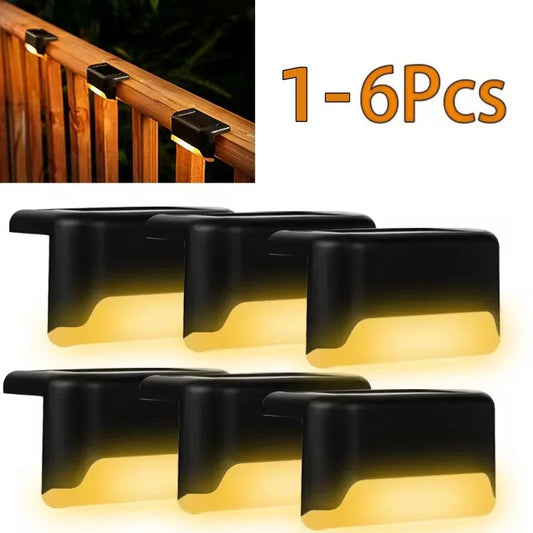 Solar Deck Lights 1-6 PacK Outdoor Step Lights Waterproof Led Solar Lamp For Stairs Railing Step Fence Yard Patio and Pathway Innofuze