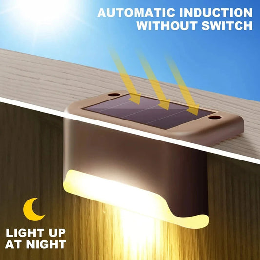 Solar Deck Lights 1-6 PacK Outdoor Step Lights Waterproof Led Solar Lamp For Stairs Railing Step Fence Yard Patio and Pathway Innofuze