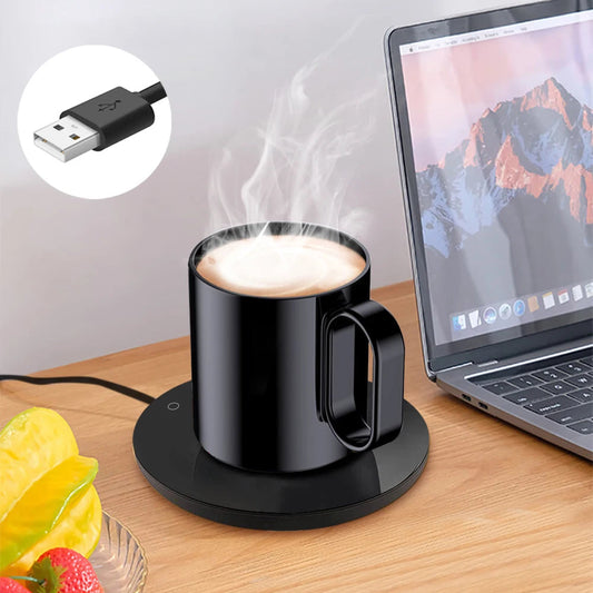 Mug Warmer USB Cup Warmer Coffee Cup Heater Thermostatic Heating Coaster Cup Electric Milk Tea Coffee Mug Warmer for Office Home Innofuze