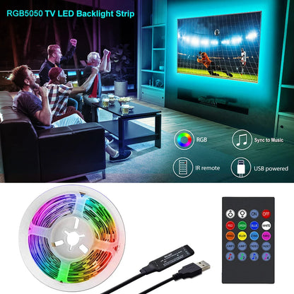TV Backlight Music Sync USB Powered RGB LED Strip Light for 15 - 80 Inch TV, Mirror, PC Innofuze