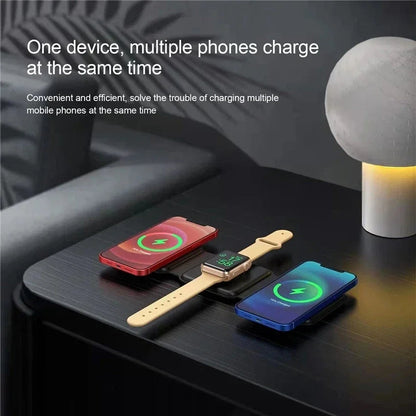 100W 3 in 1 foldable Wireless Charger Pad Stand for iPhone 15 14 13 12Pro Max Airpods iWatch Fast Wireless Charging Dock Station Innofuze