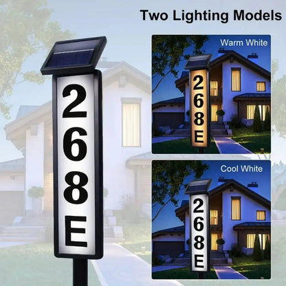 1pc Lighting House Number Light, Solar Address Sign Light With Stake,Solar Powered LED Lighting Address Sign For Houses And Home Innofuze