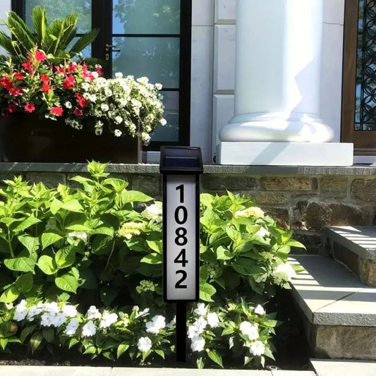 1pc Lighting House Number Light, Solar Address Sign Light With Stake,Solar Powered LED Lighting Address Sign For Houses And Home Innofuze