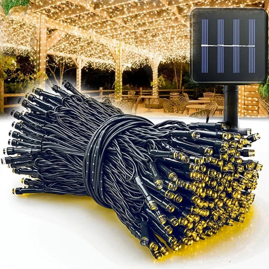 23-99ft LED Solar Light 50-300 Lights Outdoor Waterproof Fairy Garland Lights Christmas Party Halloween Decorations Solar Lights Innofuze