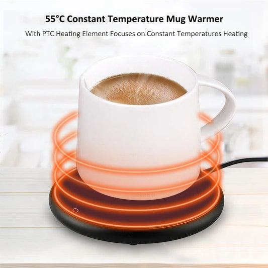 Mug Warmer USB Cup Warmer Coffee Cup Heater Thermostatic Heating Coaster Cup Electric Milk Tea Coffee Mug Warmer for Office Home Innofuze