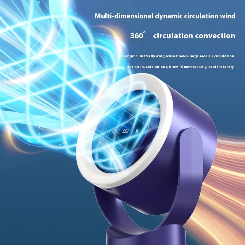 Rechargeable Desktop Fan with LED Light – Adjustable Wall Mount & USB Table Fan for Air Circulation Cooling Innofuze