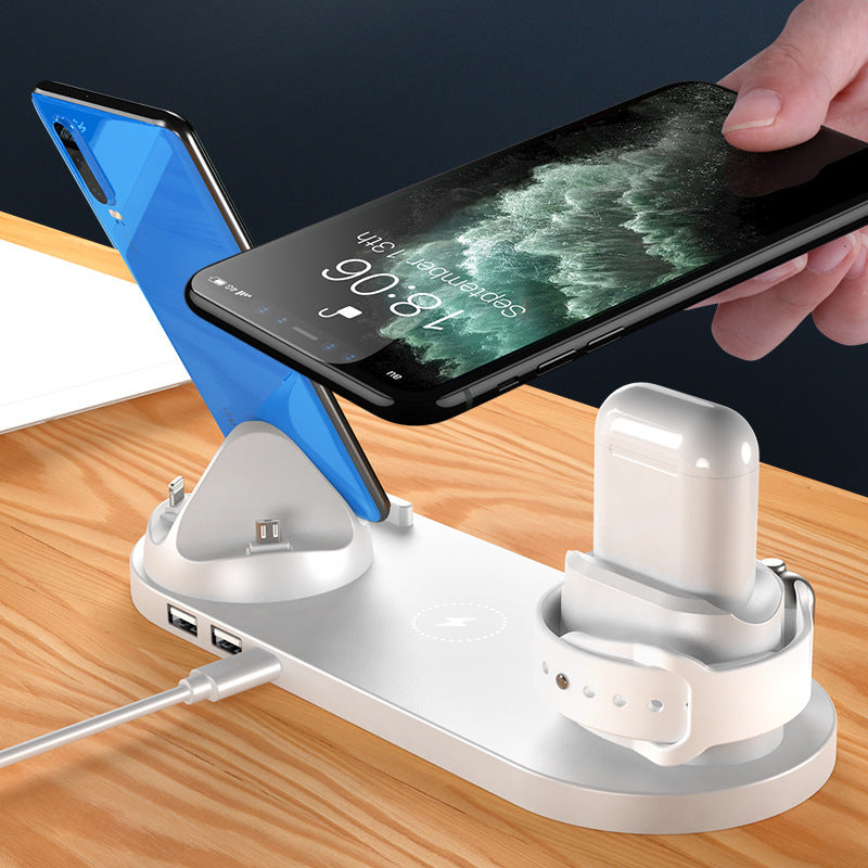 6-in-1 Wireless Charging Dock – For iPhone & Apple Watch