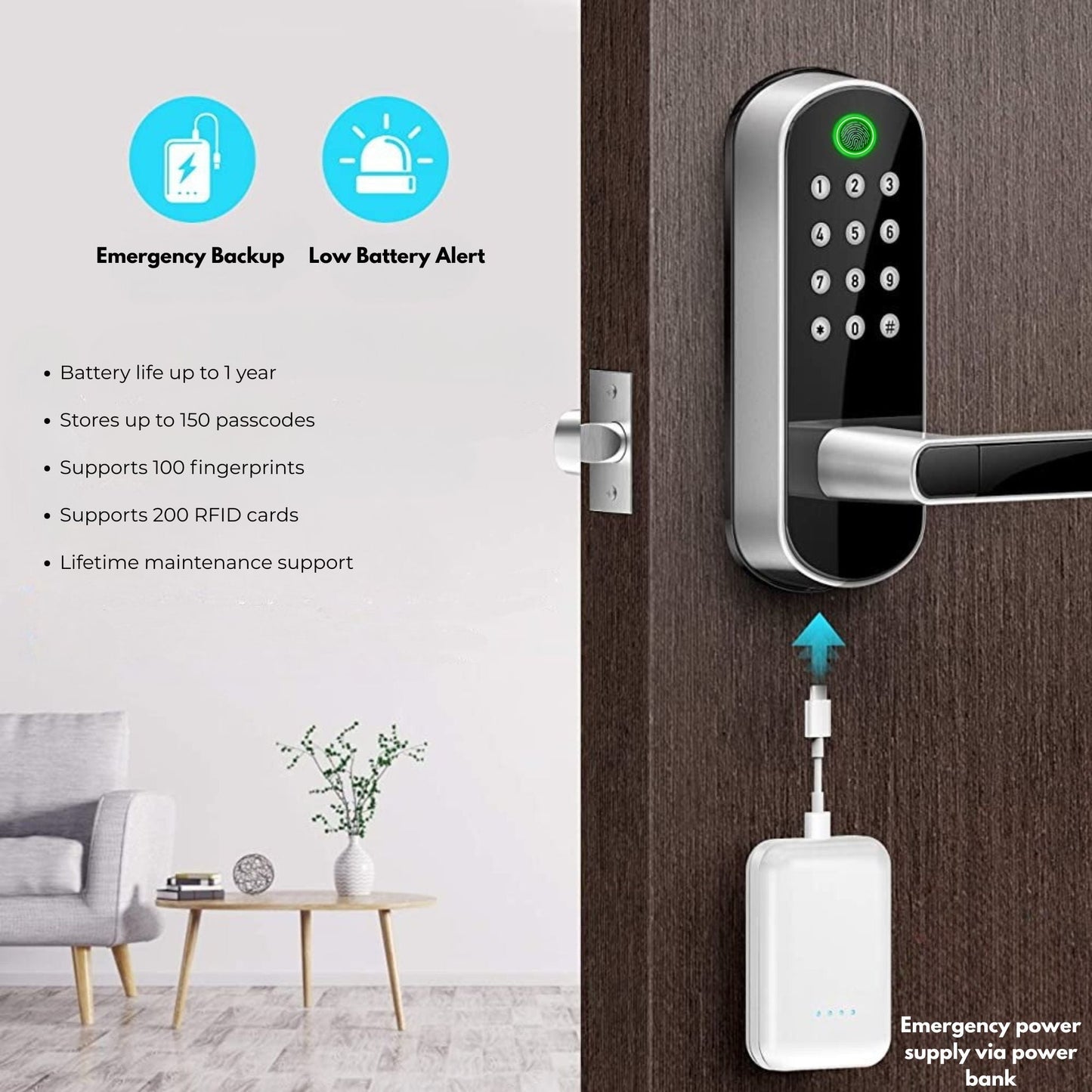 Smart Fingerprint Door Lock – Keyless WiFi Entry with App Control | Innofuze Innofuze